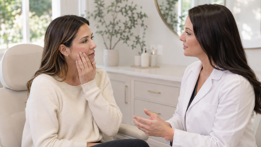 Advanced rosacea treatment at Marin Medical Aesthetics to improve facial redness and skin tone
