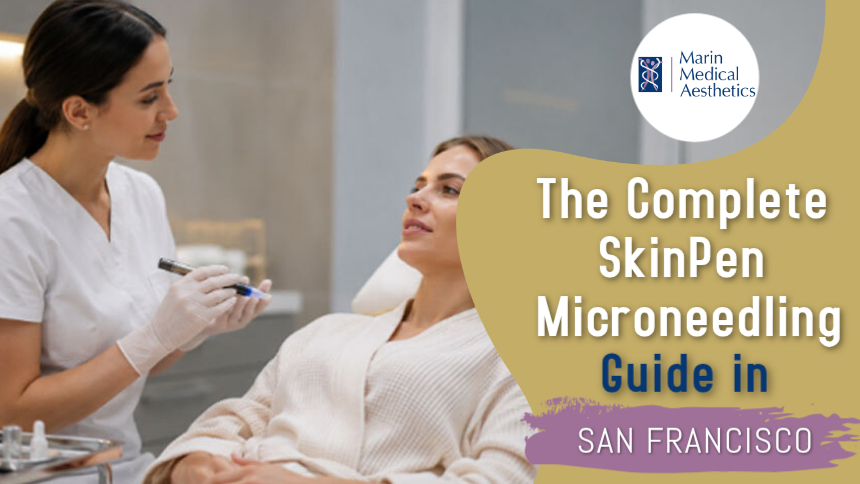 SkinPen microneedling treatment guide image showing a solution for smoother, healthier-looking skin
